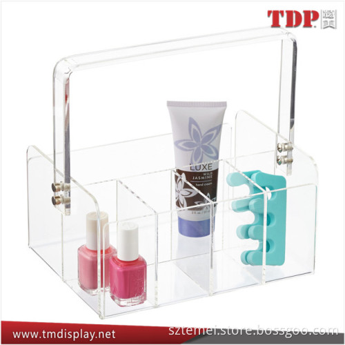 deluxe acrylic organizer tote with dividers